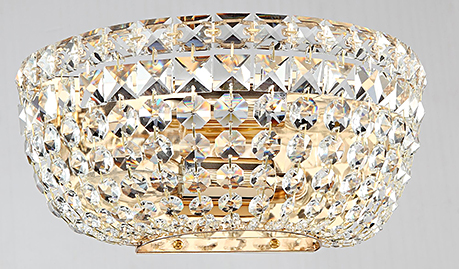 Diamant Crystal Basfor 2: Бра хрустальное настенное (золото)