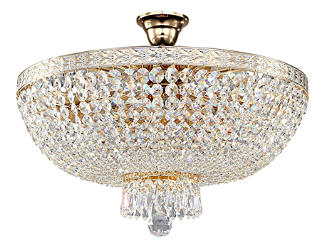 Diamant Crystal Bella 6: Хрустальная люстра диаметром 50 см. (золото с белым)