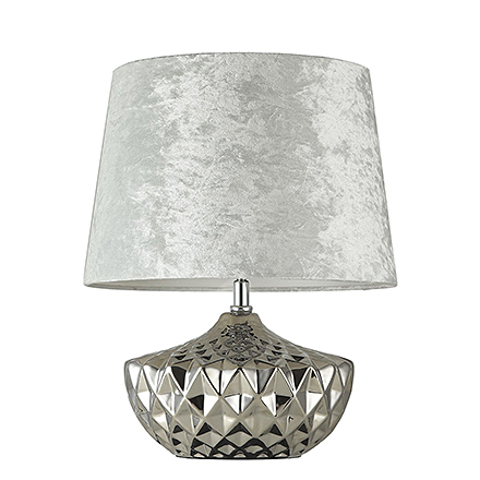 Лампа-ночник с бархатным абажуром в стиле ар-деко