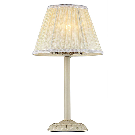 Настольная лампа с абажуром диаметром 22 см. (цвет слоновая кость)