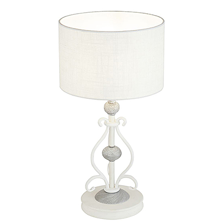 Прикроватная лампа с абажуром цилиндром (цвет белый и серый)