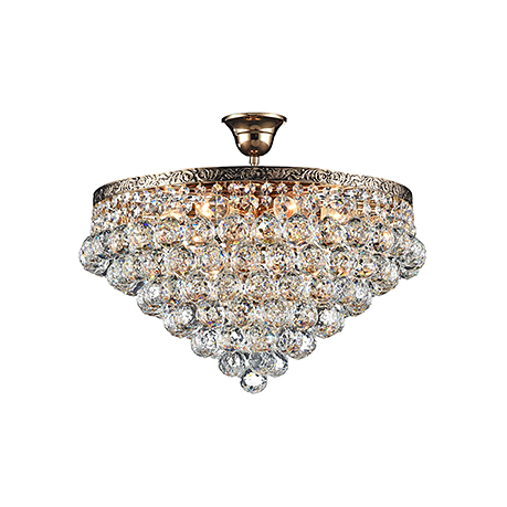 Diamant Crystal Gala 6: Люстра с шарами из хрусталя, диаметр 46 см. (античное золото)