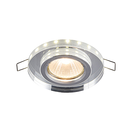Стеклянный круглый точечный светильник с подсветкой