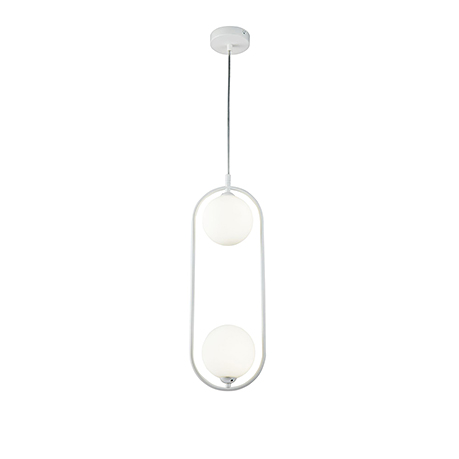 Modern Ring 2: Подвесной светильник - шары плафоны внутри овала (цвет белый)