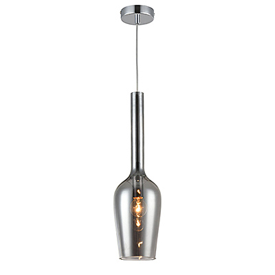Современный подвесной светильник из стекла (никель)