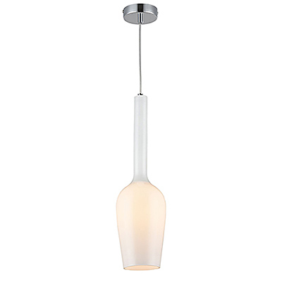 Pendant Lacrima 1: Современный подвесной светильник из белого стекла