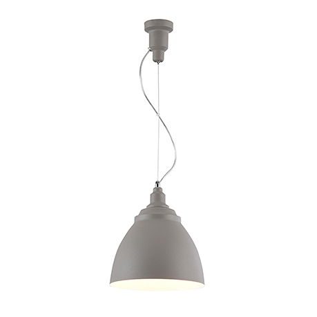 Подвесной светильник конус диаметром 25 см. (цвет серый)