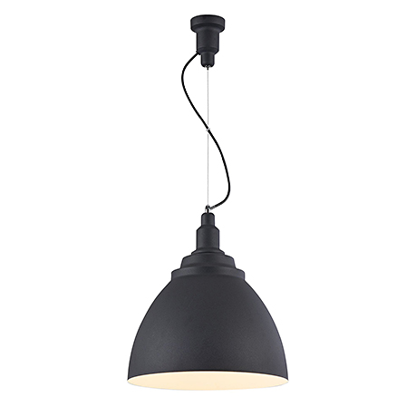 Подвесной светильник конус диаметром 35 см. (цвет черный)