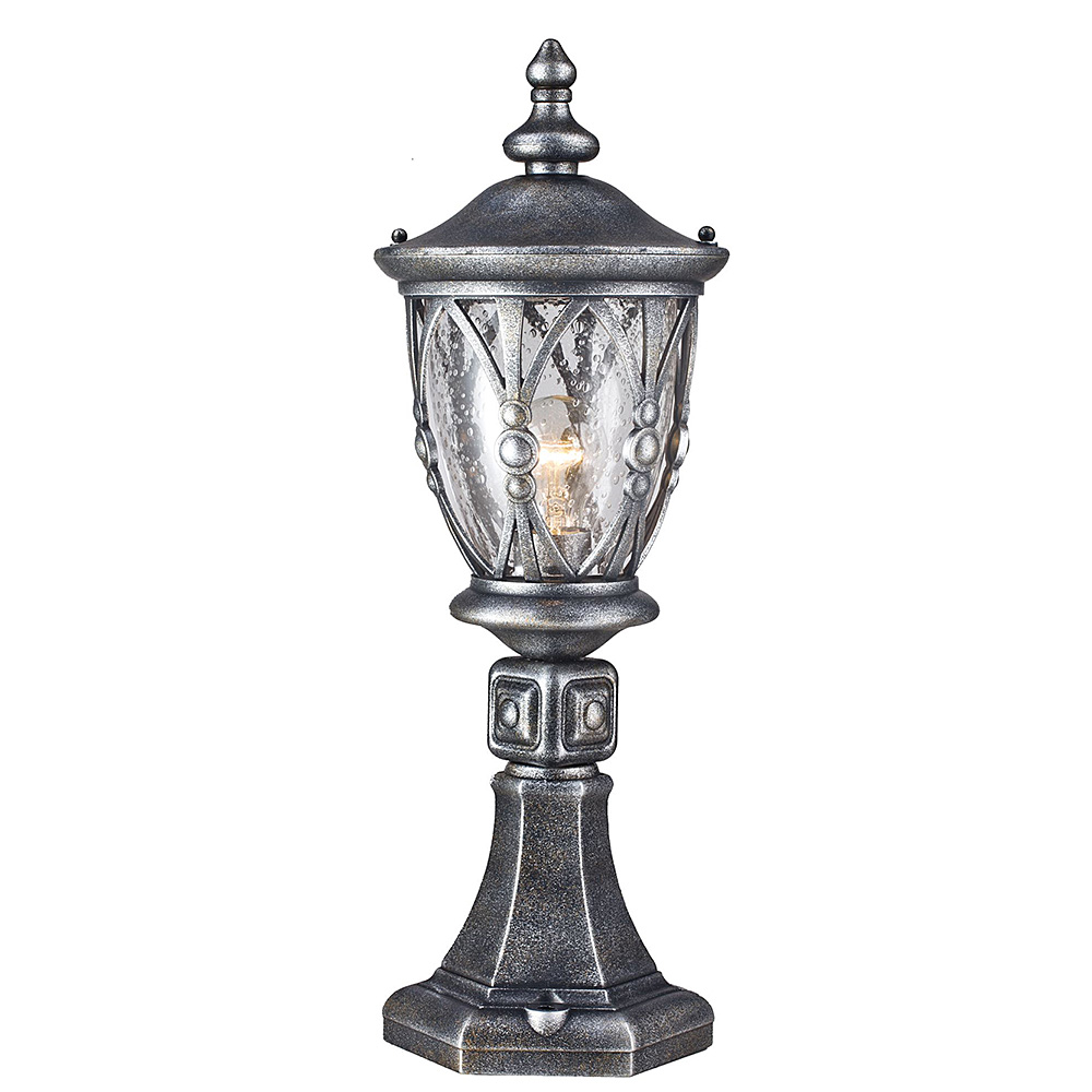 Классический фонарь уличный напольный (античное серебро)