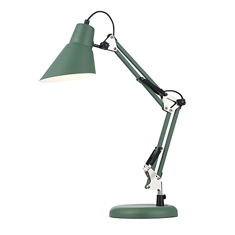 Регулируемая настольная лампа в стиле модерн (цвет зеленый)