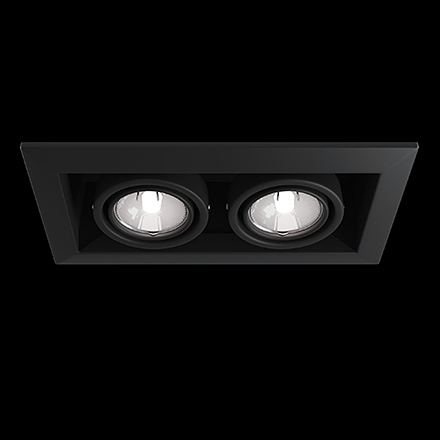 Встраиваемый светильник цвет черный / DL008-2-02-B