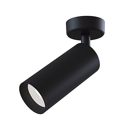 Поворотный накладной потолочный светильник (черный)
