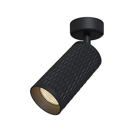 Alfa 1: Поворотный накладной потолочный светильник (черный)