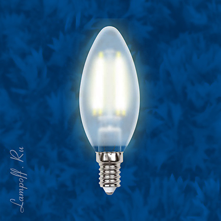 LED-C35-6W: Матовая светодиодная лампа типа миньон (теплый свет)
