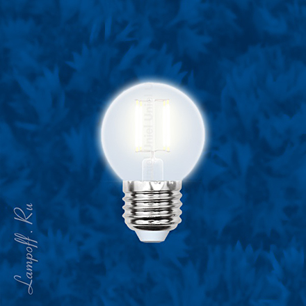 LED-G45-6W: Лампа матовый шар (6 Ватт, Е27, теплый свет, шарик)