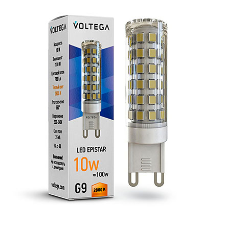 VG9-K1G9warm10W: Светодиодная лампа G9 2800К 10W 780Лм