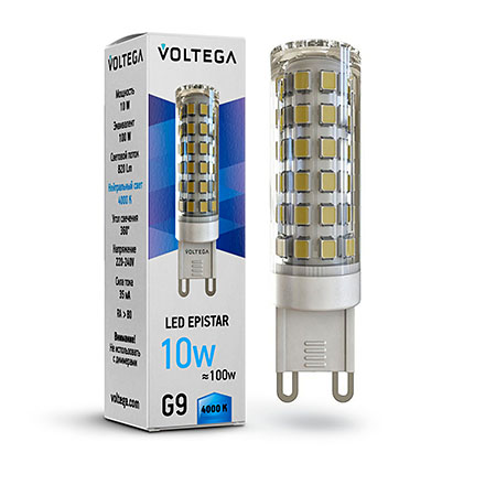 VG9-K1G9cold10W: Светодиодная лампа G9 4000К 10W 820Лм
