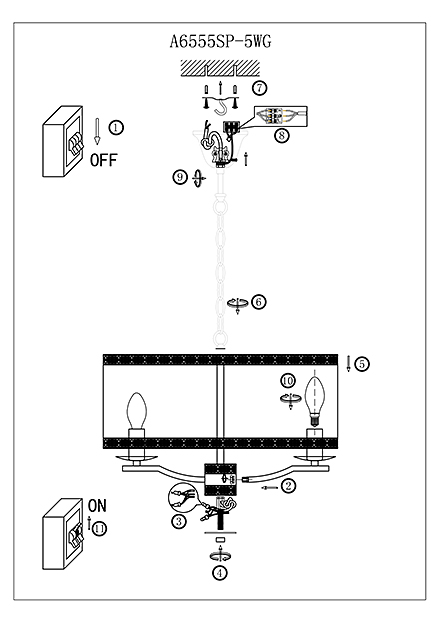 Инструкция / Схема для A6555SP-5WG