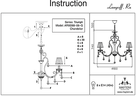 Инструкция / Схема для ARM288-08-G