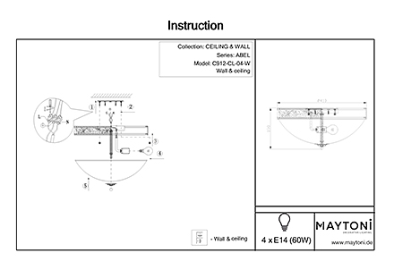 Инструкция / Схема для C912-CL-04-W