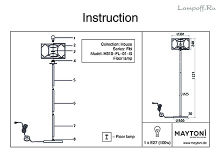 Инструкция / Схема для H310-FL-01-G
