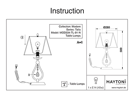 Инструкция / Схема для MOD334-TL-01-N