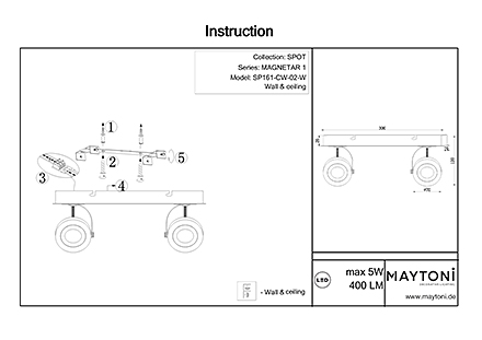 Инструкция / Схема для SP161-CW-02-W