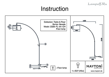 Инструкция / Схема для Z328-FL-01-CH