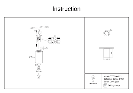 Инструкция / Схема для C003CW-01W