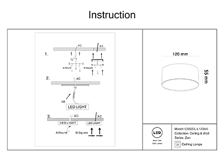 Инструкция / Схема для C032CL-L12B4K