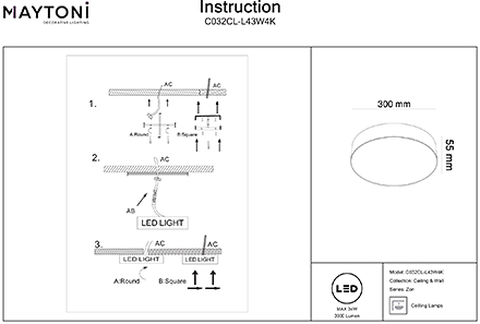 Инструкция / Схема для C032CL-L43W4K