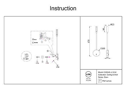 Инструкция / Схема для C035WL-L3B3K