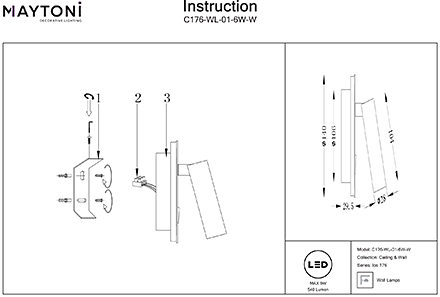 Инструкция / Схема для C176-WL-01-6W-W