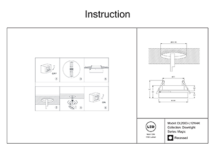 Инструкция / Схема для DL2003-L12W