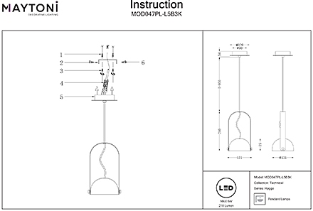 Инструкция / Схема для MOD047PL-L5B3K