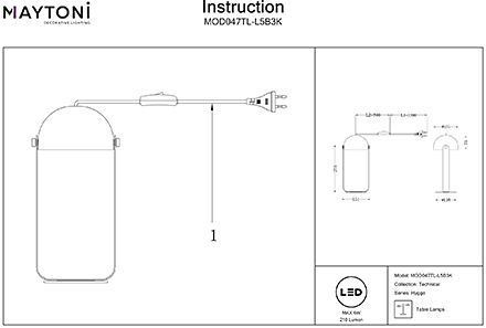 Инструкция / Схема для MOD047TL-L5B3K