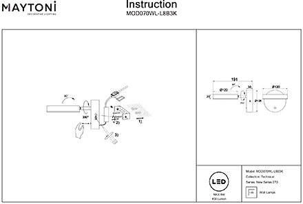 Инструкция / Схема для MOD070WL-L8B3K