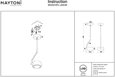 Инструкция / Схема для MOD072PL-L8W3K