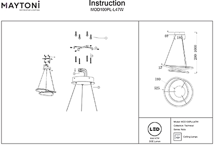 Инструкция / Схема для MOD100PL-L47W