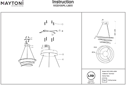 Инструкция / Схема для MOD100PL-L88W