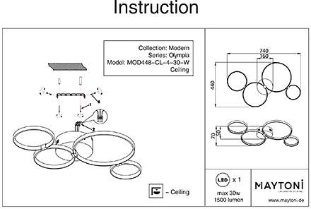Инструкция / Схема для MOD448-CL-4-30-W